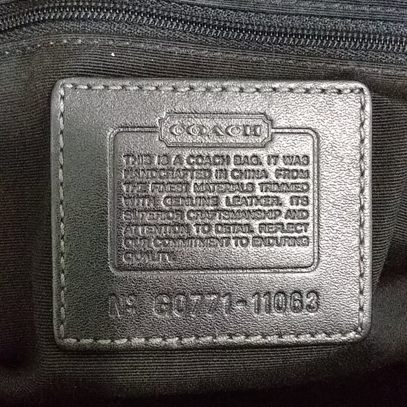 Coach Black Jacquard Monogram Hampton Bag - Picture 11 of 13